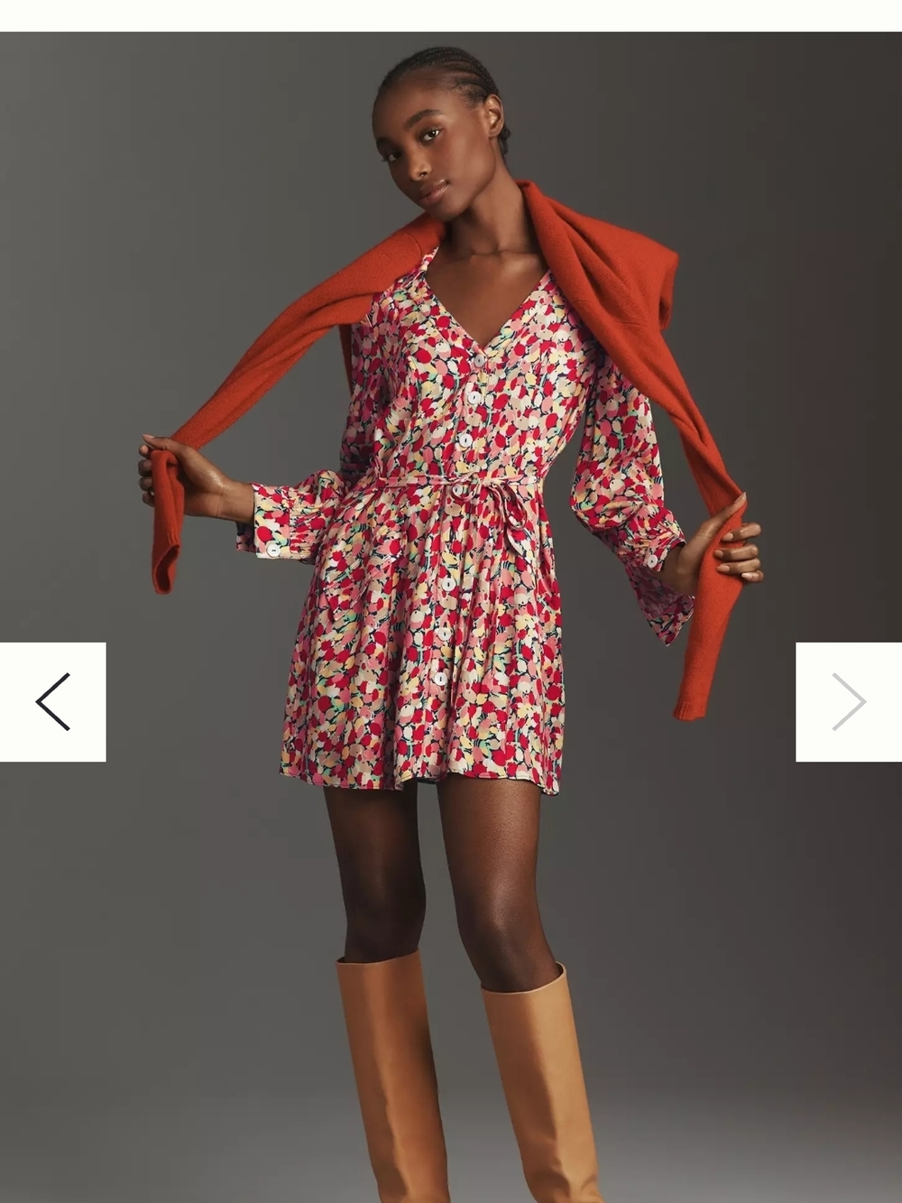 Rixo x Anthropologie Floral Mini Dress 🌸 Boho Chic Button Front Summer Dress